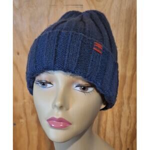 NWOT Urban Outfitters Beanie OS Navy Chunky Ribbed Cuffed Outdoor Cozycore